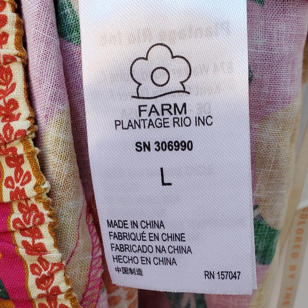 FARM Rio Floral High Waist Shorts in Pink and Orange - Picture 11 of 12